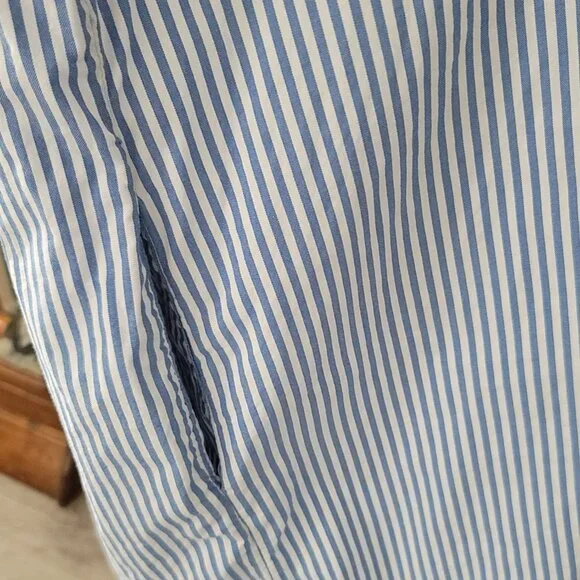 GAP Ladies Blue & White Striped Shirt Dress XXL- with Bell Sleeves - Picture 11 of 12
